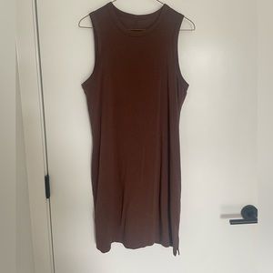 lululemon classic fit cotton blend dress in Java. Worn once.